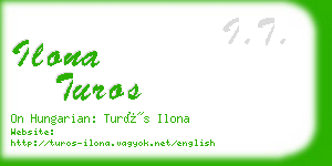 ilona turos business card